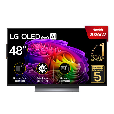 LG OLED evo AI 48'' Serie G6S OLED48G66LS, 4K, Hyper Radiant Color, Processore α11 Gen3, VRR 165Hz,G-Sync, SMART TV 2026