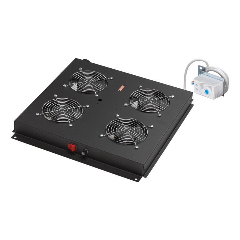 LINK Gruppo 4 Ventole Con Termostato Per Armadi Rack Eavi Nero LINK Gruppo 4 Ventole Con Termostato Per Armadi Rack Eavi Nero