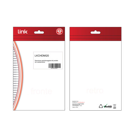 LINK Cavo Hdmii 4Kx2K Per Pc, Notebook, Hdtv, Ecc Contatti Dorati Mt 2 Colore Nero