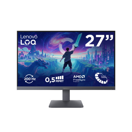 Lenovo LOQ 27-10 - Monitor Gaming 27" IPS Flat FHD 1920x1080 0 200Hz 0.5ms - AMD FreeSync Premium + VESA AdaptiveSync 2xHDMI