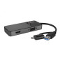 Lindy 43354 replicatore di porte e docking station per laptop USB 3.2 Gen 1 (3.1 Gen 1) Type-A + Type-C Nero