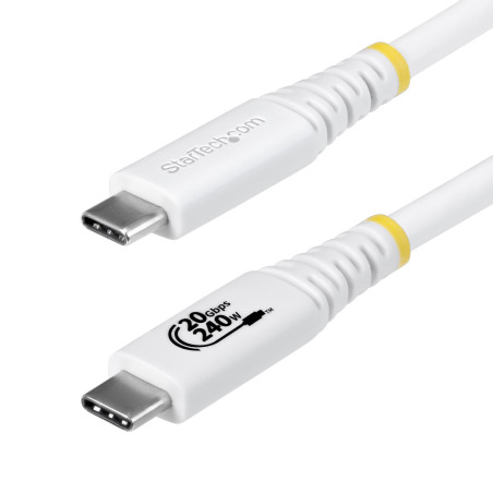 StarTech.com Cavo USB4 da 2m, Cavo USB-C Certificato USB-IF, 20 Gbps, PD EPR 240W, DP 1.4 4K 120Hz, Cavetto Tipo-C con guaina