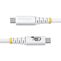 StarTech.com Cavo USB4 da 2m, Cavo USB-C Certificato USB-IF, 20 Gbps, PD EPR 240W, DP 1.4 4K 120Hz, Cavetto Tipo-C con guaina