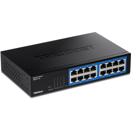 Trendnet TEG-S17D switch di rete Gigabit Ethernet (10 100 1000) Nero