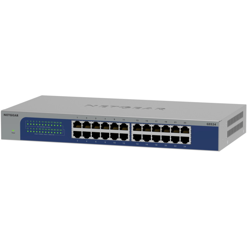 NETGEAR GS524-300EUS switch di rete Non gestito Gigabit Ethernet (10/100/1000) Grigio NETGEAR GS524-300EUS switch di rete Non gestito Gigabit Ethernet (10/100/1000) Grigio