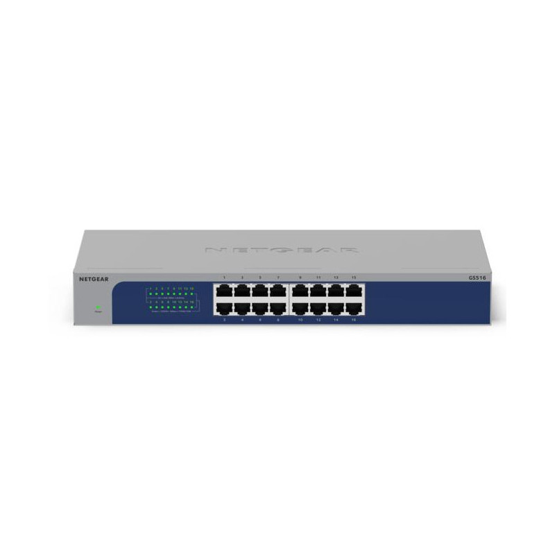 NETGEAR GS516-300EUS switch di rete Non gestito Gigabit Ethernet (10/100/1000) Grigio NETGEAR GS516-300EUS switch di rete Non gestito Gigabit Ethernet (10/100/1000) Grigio
