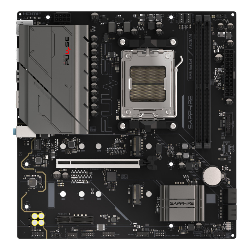 Sapphire PULSE A620AM AMD A620A Socket AM5 micro ATX Sapphire PULSE A620AM AMD A620A Socket AM5 micro ATX