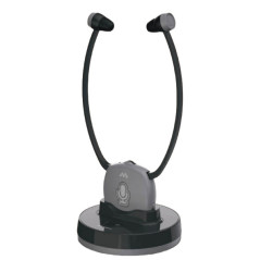 Meliconi Easy Audio - Cuffia tv Wireless Digitale 2.4 GHZ, Modello Steto con Microfono Ambiente