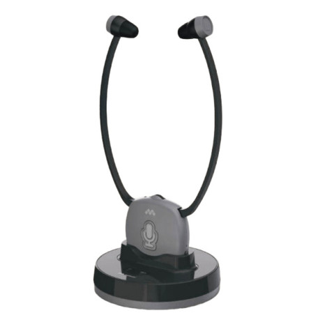 Meliconi Easy Audio - Cuffia tv Wireless Digitale 2.4 GHZ, Modello Steto con Microfono Ambiente