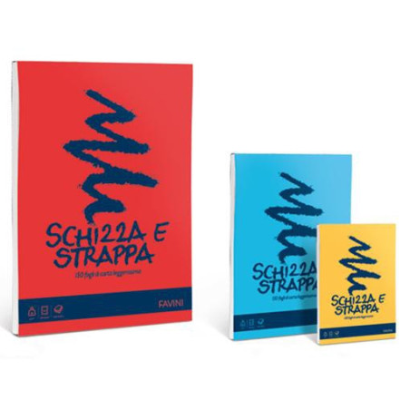 Favini Schizza e strappa quaderno per scrivere A4 150 fogli Bianco