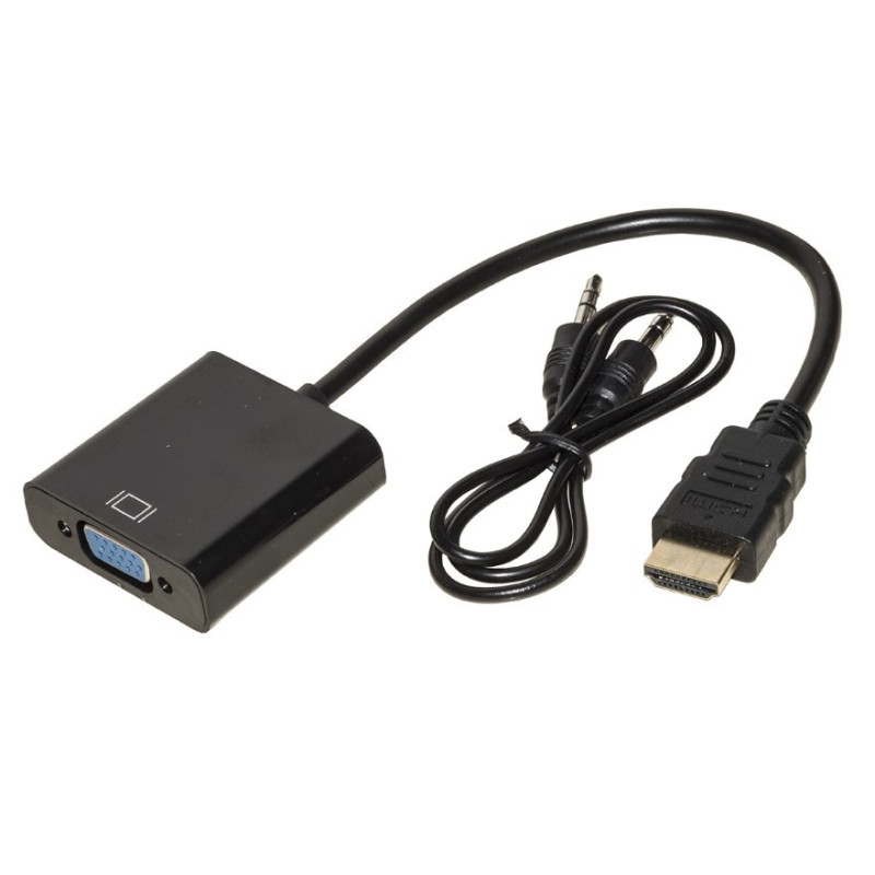 LINK Adattatore Hdmi Tipo A Maschio A Vga Femmina Con Presa Audio Stereo 3,5 Mm LINK Adattatore Hdmi Tipo A Maschio A Vga Femmina Con Presa Audio Stereo 3,5 Mm
