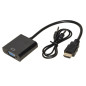 LINK Adattatore Hdmi Tipo A Maschio A Vga Femmina Con Presa Audio Stereo 3,5 Mm LINK Adattatore Hdmi Tipo A Maschio A Vga Femmina Con Presa Audio Stereo 3,5 Mm
