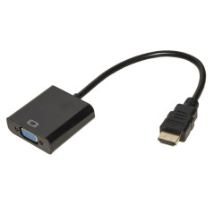 LINK Adattatore Hdmi Tipo A Maschio A Vga Femmina Con Presa Audio Stereo 3,5 Mm