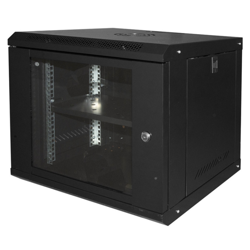 LINK Armadio Rack 19" 9U Serie Light Colore Nero Con Porta Vetro (Axpxl) Mm 450X400X530 Ripiano Incluso LINK Armadio Rack 19" 9U Serie Light Colore Nero Con Porta Vetro (Axpxl) Mm 450X400X530 Ripiano Incluso