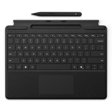Microsoft Surface Pro Keyboard with Slim Pen for Business QWERTY Inglese Microsoft Cover port Nero