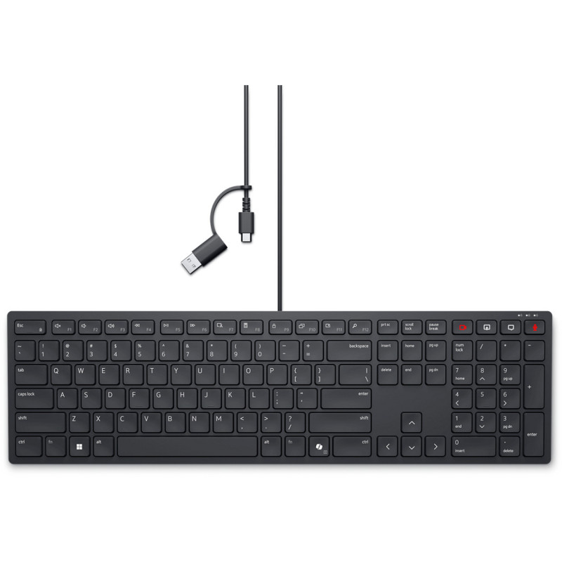 DELL Tastiera cablata per la collaborazione Pro - KB525C - Inglese (Stati Uniti internazionale) (QWERTY)
