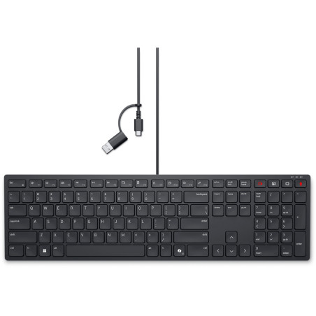 DELL Tastiera cablata per la collaborazione Pro - KB525C - Inglese (Stati Uniti internazionale) (QWERTY)
