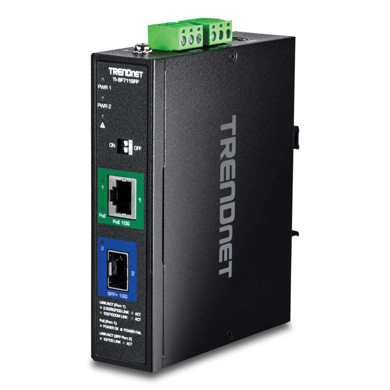 Trendnet TI-BF711SFP convertitore multimediale di rete 10000 Mbit/s Nero