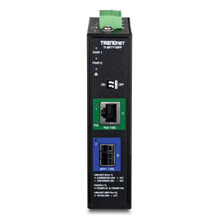 Trendnet TI-BF711SFP convertitore multimediale di rete 10000 Mbit/s Nero