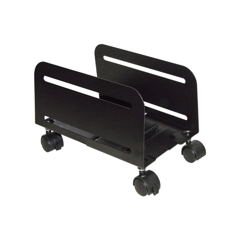 LINK Carrellino Regolabile Da Cm 11.9 A Cm 20.9 Per Pc O Distruggidocumenti Colore Nero In Metallo Con Ruote