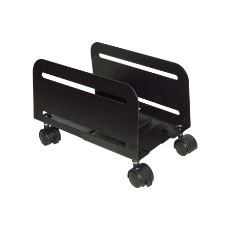 LINK Carrellino Regolabile Da Cm 11.9 A Cm 20.9 Per Pc O Distruggidocumenti Colore Nero In Metallo Con Ruote