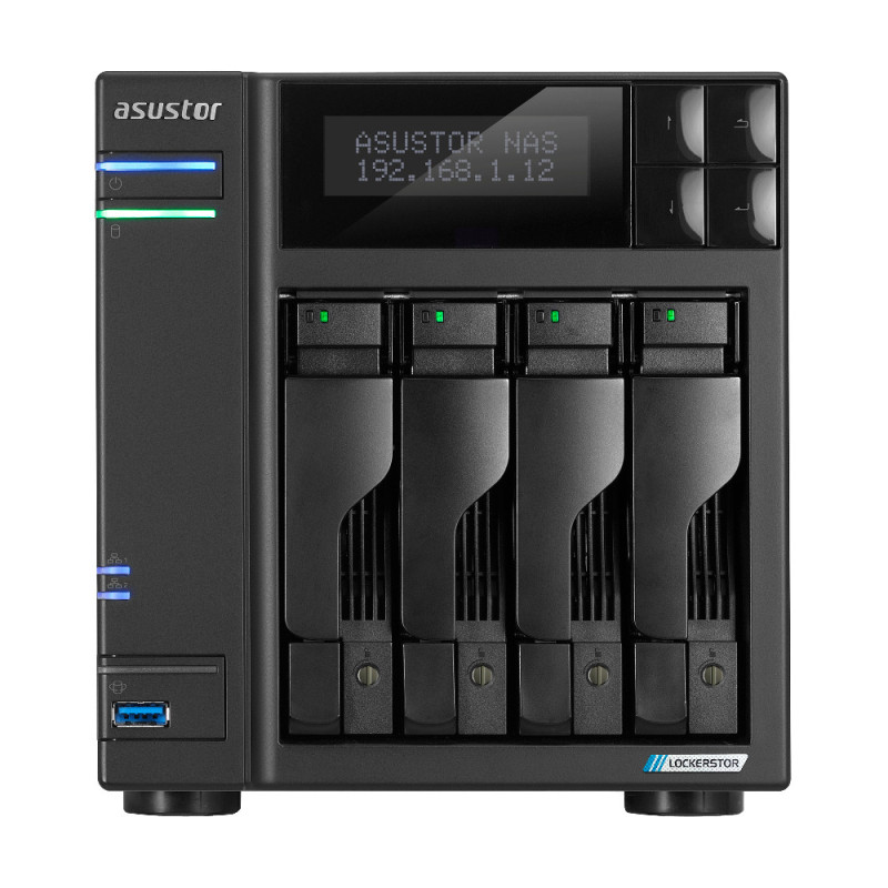 Asustor LOCKERSTOR 4 Gen2+ NAS Desktop Intel® Celeron® N5105 4 GB DDR4 ADM Nero Asustor LOCKERSTOR 4 Gen2+ NAS Desktop Intel® Celeron® N5105 4 GB DDR4 ADM Nero