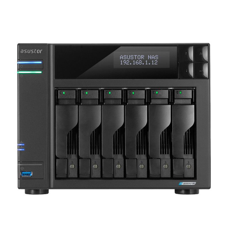 Asustor LOCKERSTOR 6 Gen2 NAS Desktop Intel® Celeron® N5105 8 GB DDR4 HDD ADM Nero Asustor LOCKERSTOR 6 Gen2 NAS Desktop Intel® Celeron® N5105 8 GB DDR4 HDD ADM Nero