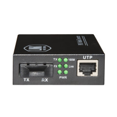 LINK Media Converter Fibra Ottica Sc Duplex Singlemode - Rj45 10/100 Singlemode 1310Nm Poe 802.3At 30W 10/100
