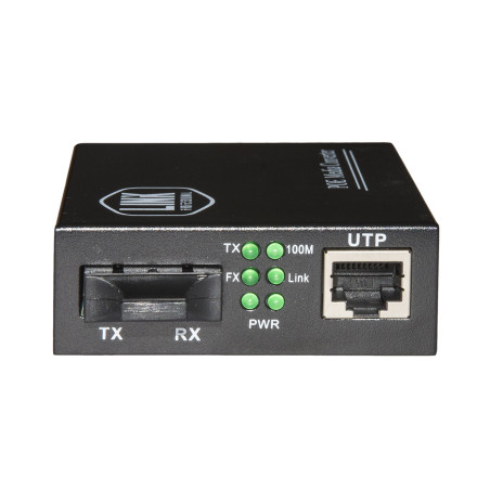 LINK Media Converter Fibra Ottica Sc Duplex Singlemode - Rj45 10/100 Singlemode 1310Nm Poe 802.3At 30W 10/100