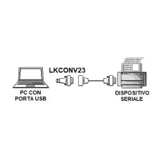 LINK Adattatore Da Pc Usb 2.0 A Porta Seriale Rs232 9 Pin Maschio Con Cavo Cm 80