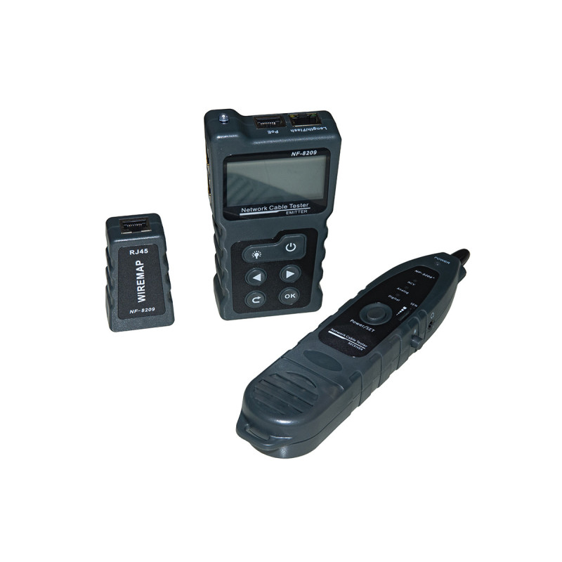 LINK Tester Con Display Digitale Per Cavi Di Rete E Poe Con Sonda Cavi Sottotraccia