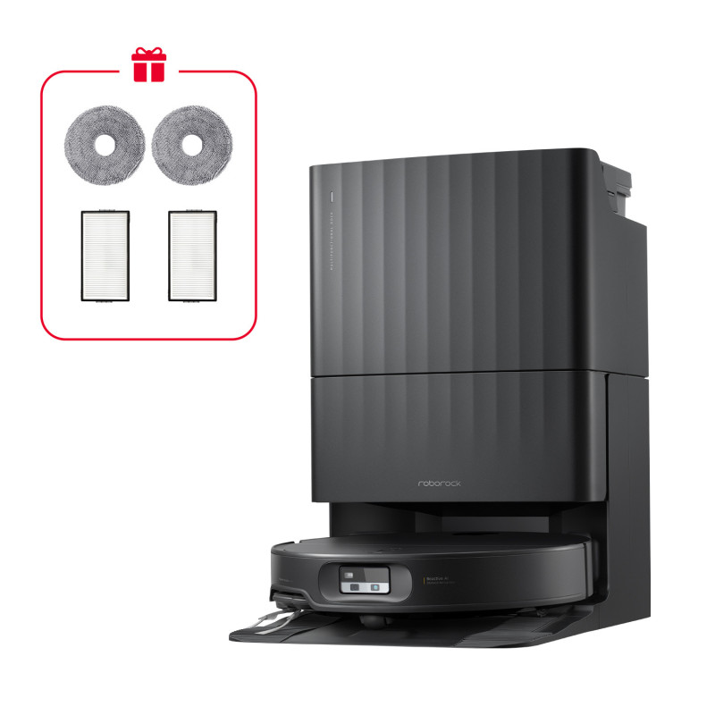 Roborock Qrevo Edge 2X Robot Aspirapolvere Lavapavimenti, Aspirazione HyperForce® 25.000 Pa, Stazione Multifunzione con