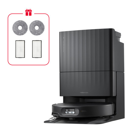 Roborock Qrevo Edge 2X Robot Aspirapolvere Lavapavimenti, Aspirazione HyperForce® 25.000 Pa, Stazione Multifunzione con
