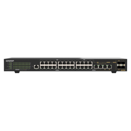 QNAP QSW-M2130P-2C2S26T switch di rete Gestito L2 2.5G Ethernet (100 1000 2500) Supporto Power over Ethernet (PoE) 1U Nero