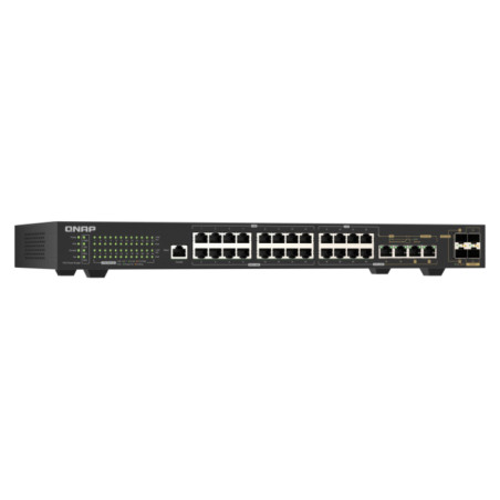 QNAP QSW-M2130P-2C2S26T switch di rete Gestito L2 2.5G Ethernet (100/1000/2500) Supporto Power over Ethernet (PoE) 1U Nero