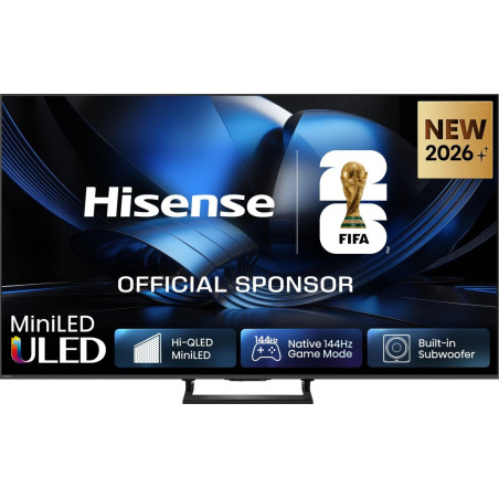 Hisense Smart TV MiniLED 165Hz 100" 4K 100U7SE, Dolby Atmos 2.1 By Devialet, Dolby Vision IQ, HDR10+, Native 165Hz Game Mode,