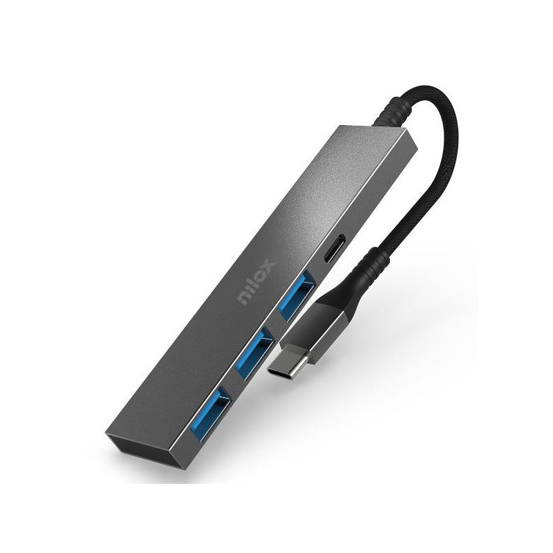 Nilox NXHUBUSBC02 hub di interfaccia USB 3.2 Gen 1 (3.1 Gen 1) Type-A + Type-C 625 Mbit/s Nilox NXHUBUSBC02 hub di interfaccia USB 3.2 Gen 1 (3.1 Gen 1) Type-A + Type-C 625 Mbit/s