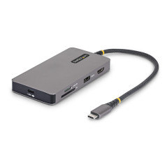 StarTech.com Adattatore Multiporta USB-C con HDMI 4K 60Hz, PD 140W, Hub USB 10Gbps, GbE, Slot SD MicroSD, Mini Dock