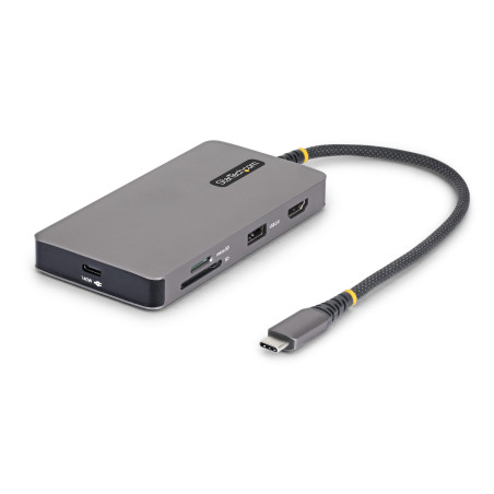 StarTech.com Adattatore Multiporta USB-C con HDMI 4K 60Hz, PD 140W, Hub USB 10Gbps, GbE, Slot SD MicroSD, Mini Dock