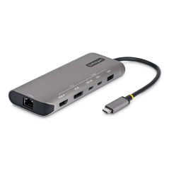 StarTech.com Adattatore Multiporta USB4 7-in-1, Dual 4K senza driver per macOS e Windows, ricarica PD 140W, Hub 3 porte 10Gbps,