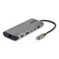 StarTech.com Adattatore Multiporta USB4 7-in-1, Dual 4K senza driver per macOS e Windows, ricarica PD 140W, Hub 3 porte 10Gbps,