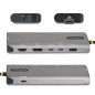 StarTech.com Adattatore Multiporta USB4 7-in-1, Dual 4K senza driver per macOS e Windows, ricarica PD 140W, Hub 3 porte 10Gbps,