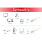 Equip 603004 cavo di rete Bianco 3 m Cat6a U/UTP (UTP) Equip 603004 cavo di rete Bianco 3 m Cat6a U/UTP (UTP)