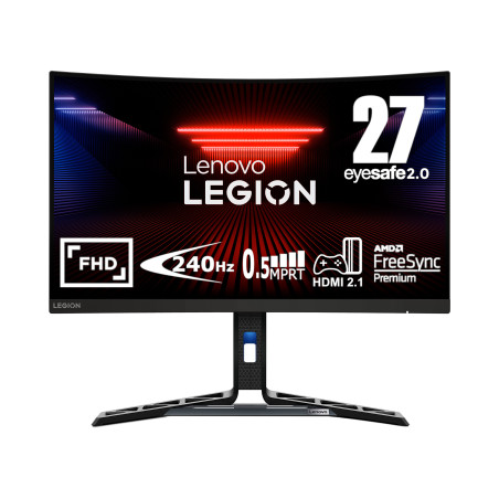 Lenovo Legion R27fc-30 - Monitor Gaming 27" VA Curvo 1500R FHD 1920x1080 0 280Hz 0.5ms - Speakers AMD FreeSync + NVIDIA G-Sync
