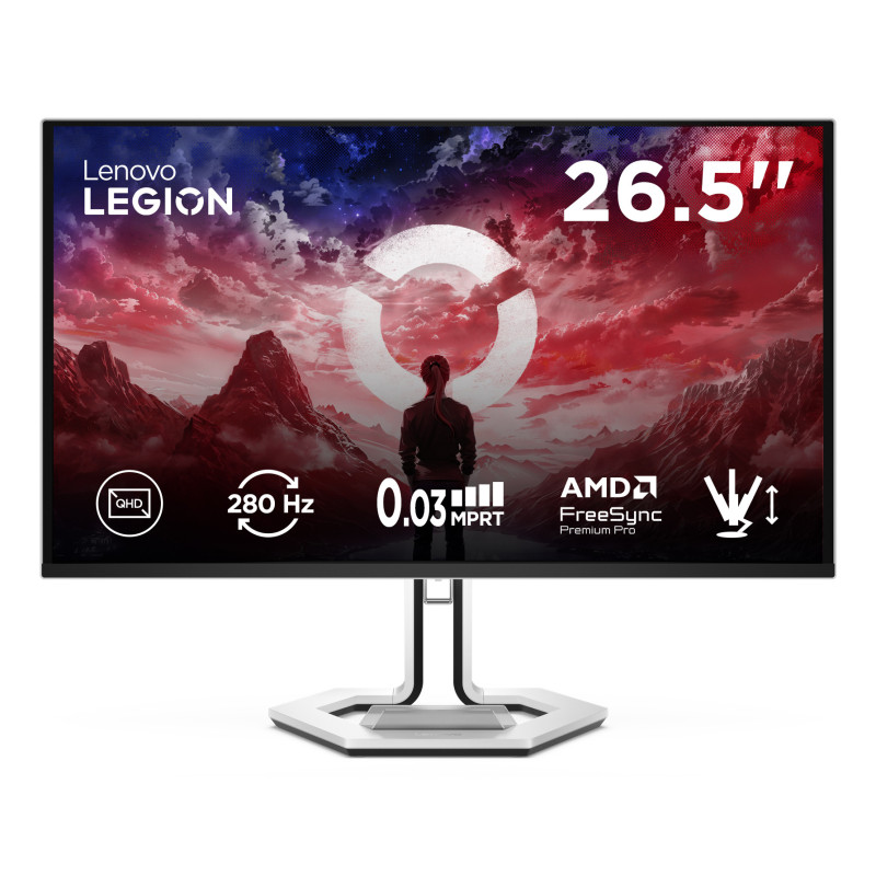 Lenovo Legion Pro 27Q-10 - Monitor Gaming 26.5" QD-OLED Flat QHD 2560x1440 0 280Hz 0.03ms - AMD FreeSync Premium Pro + VESA