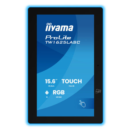 iiyama TW1625LASC-B3PNR espositore per sale riunioni 39,6 cm (15.6") 1920 x 1080 Pixel LED Wi-Fi 6 (802.11ax), Wi-Fi 5