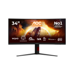 AOC G4 CU34G4ZCA Monitor PC 86,4 cm (34") 3440 x 1440 Pixel Wide Quad HD Nero, Rosso