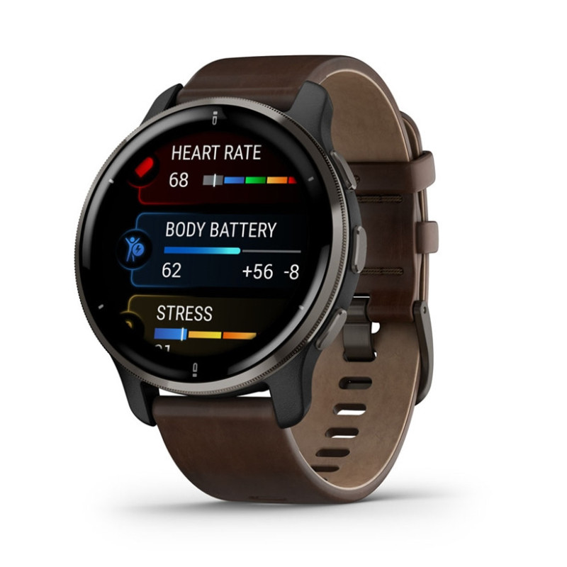 Garmin Venu 2 AMOLED Digitale 416 x 416 Pixel Touch screen Nero, Grigio Wi-Fi GPS (satellitare)