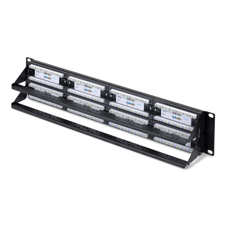 StarTech.com Pannello Patch Cat6 da 48 porte 2U montabile su rack, RJ45, UTP, 110 Punch-Down, Patch Panel/ Pannelllo di rete