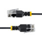 StarTech.com Cavo Ethernet Cat6A Ultra Slim da 3 m Nero, UTP, Rame Puro 34AWG, Cavo di Rete Patch RJ45 Ultra Sottile, Testato